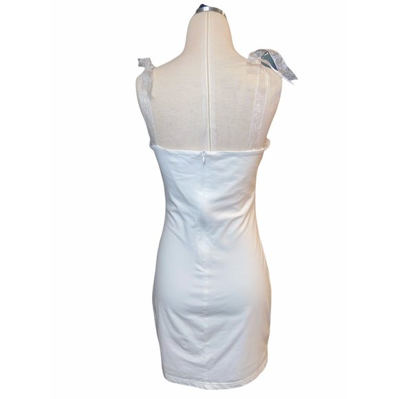 superdown Dress Trisha Tie Strap in White Mini Large - Picture 7 of 11